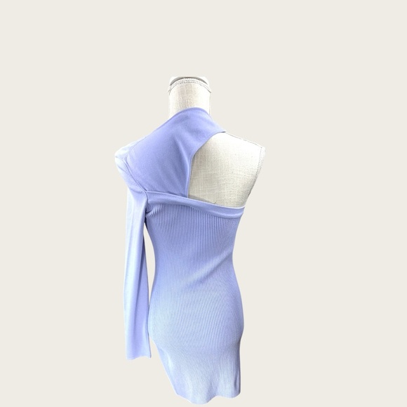 Gauge81 Purple‎ Asymmetrical Ribbed Bodycon Dress - Picture 6 of 15